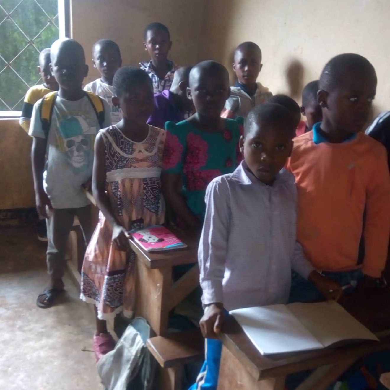 Grace Tower Family scholarship beneficiaries in classroom